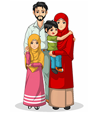 imagier vocabulaire de la famille en arabe