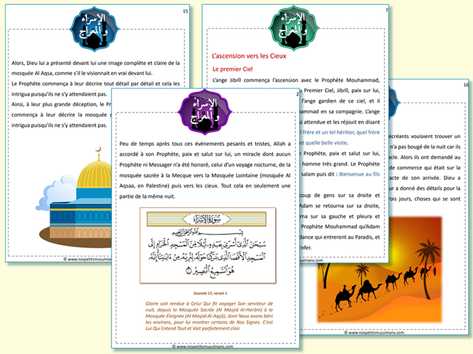 histoire du voyage nocturne et de l'ascension du Prophète Mouhammad israa et mi'raj