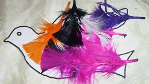 Exemple de réalisaiton de l'oiseau aux plumes !